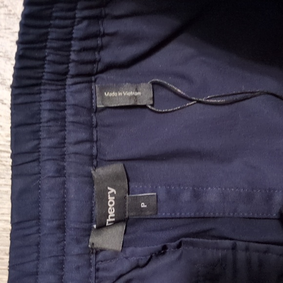 Theory Blue Midnight Easy Trouser Classic Chino Size P - Picture 4 of 10